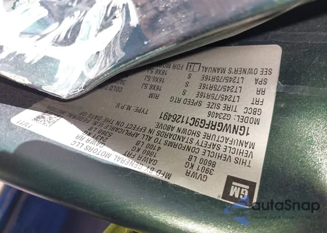 2012 Chevrolet Express 2500 Lt из США, поврежденный, VIN 1GNWGRFG9C1126491